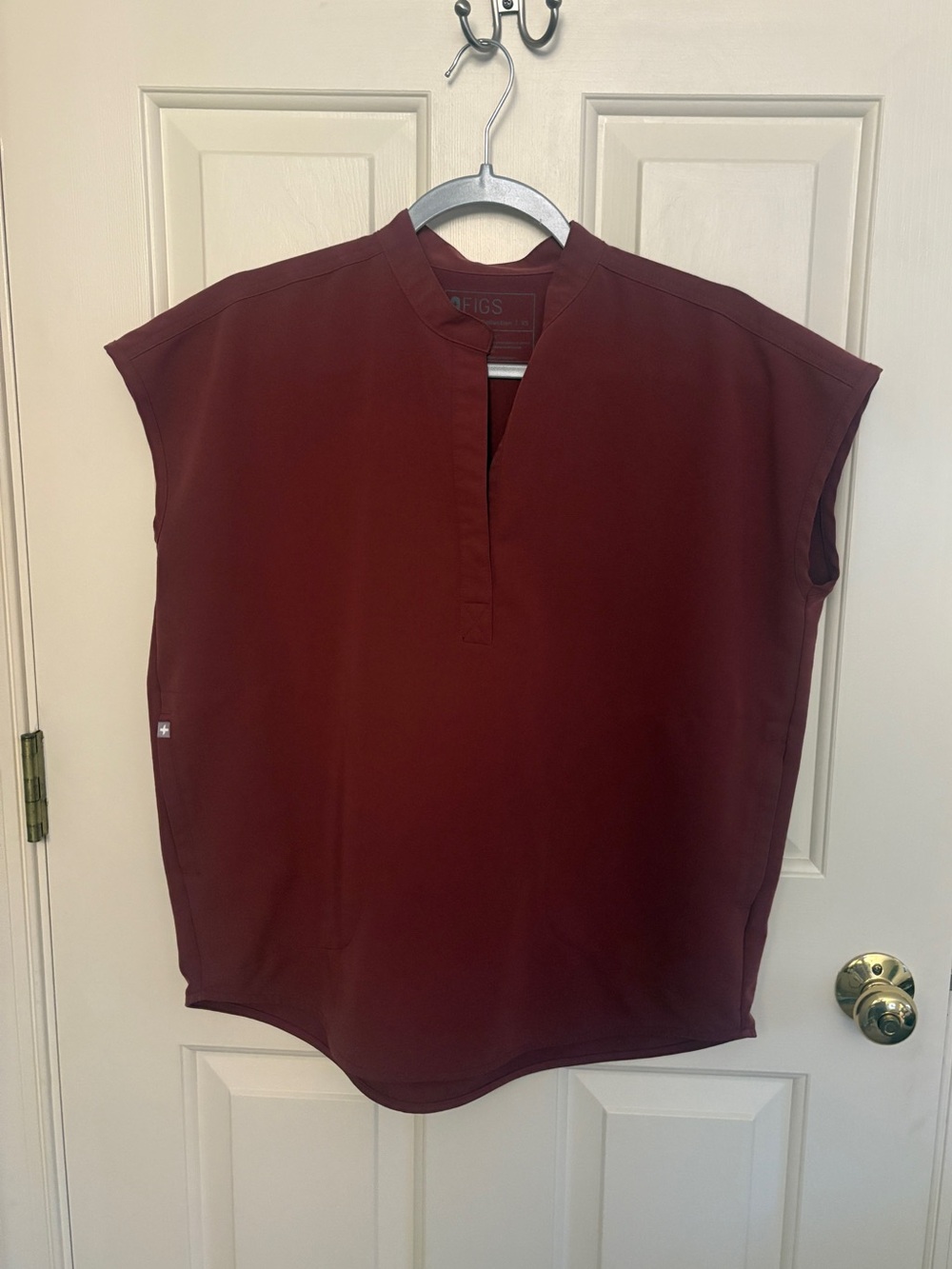 Figs Dark Cherry Rafaela Scrub Top